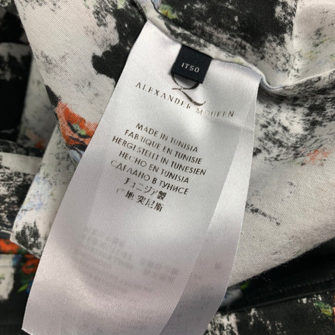 MCQ by ALEXANDER MCQUEEN Size M Multi-Color Marbled Cotton Long Sleeve Shirt