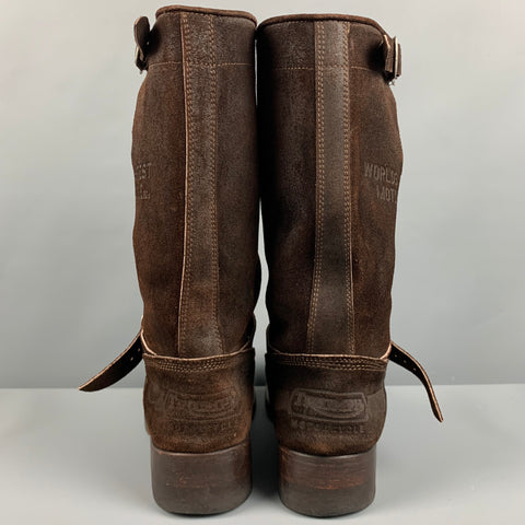 PAUL SMITH Size 9 Brown Leather Pull On Boots