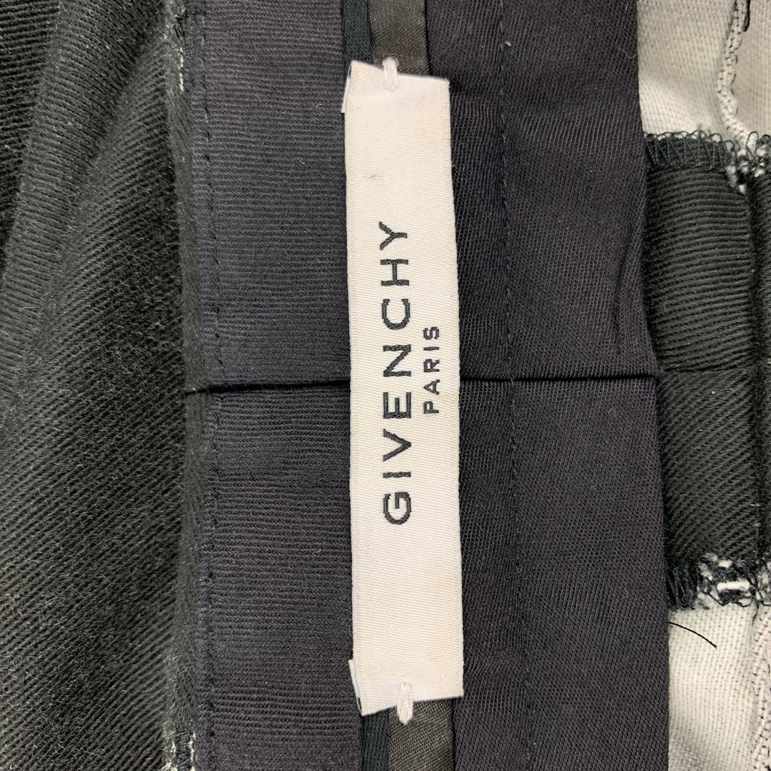 GIVENCHY by Ricardo Tisci Size S/M Black Jesus Patchwork Cotton Oversized Sweatshirt Short Set