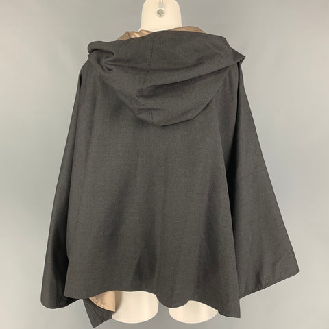 ZORAN Veste à capuche en laine anthracite taille unique