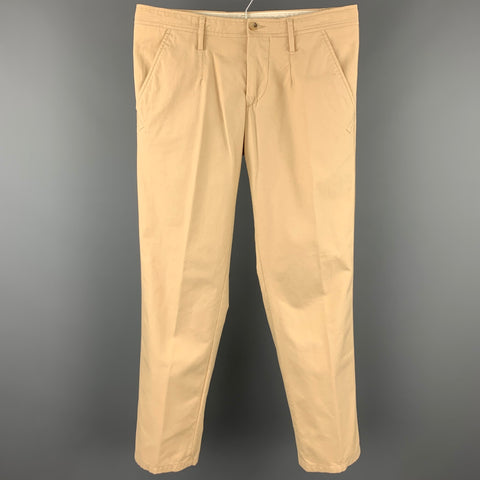 D&G by DOLCE & GABBANA Size 32 Beige Cotton Zip Fly Casual Pants