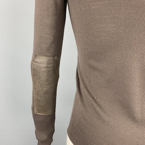RALPH LAUREN Size XS Brown Merino Wool Crew-Neck Pullover