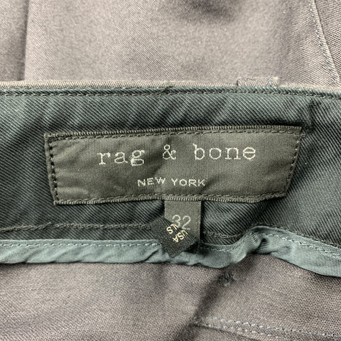 RAG & BONE Size 32 Black Cotton Button Fly Casual Pants