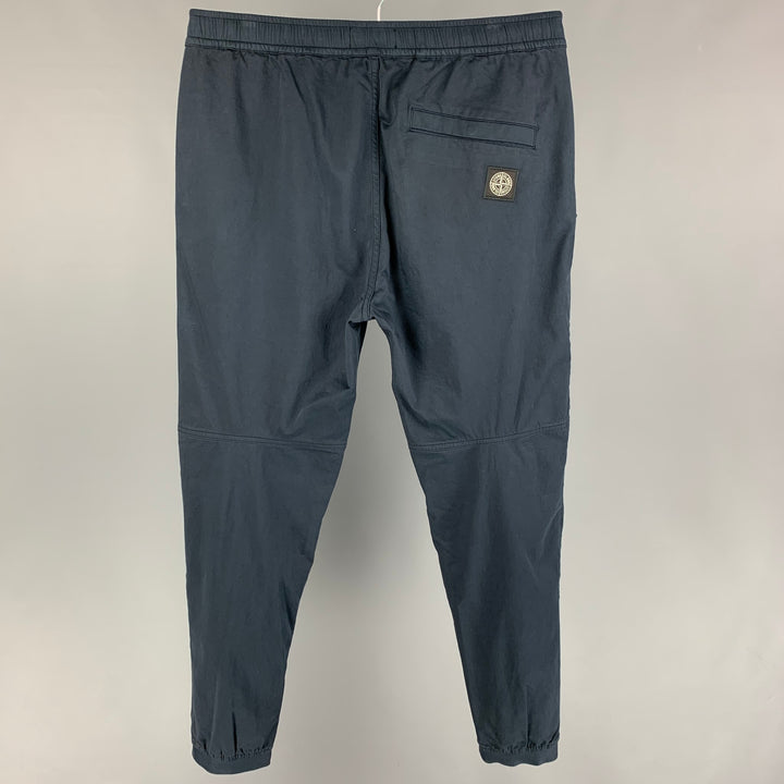 STONE ISLAND Size 33 Navy Cotton Blend Slim Fit Type RE-T Casual Pants