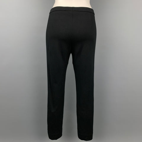 JIL SANDER Taille 6 Pantalon habillé en viscose mélangée noire