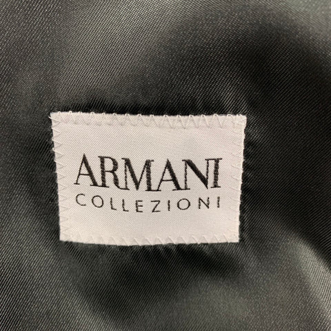 ARMANI COLLEZIONI Taille 40 Manteau de sport chiné noir anthracite régulier