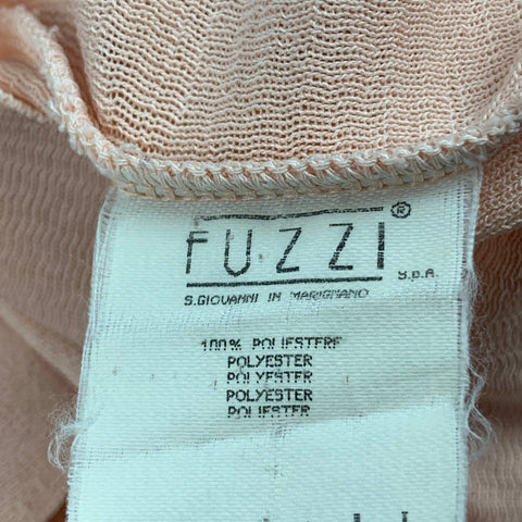 JEAN PAUL GAULTIER Size L Pale Pink Textured Polyester Short Sleeve Shirt