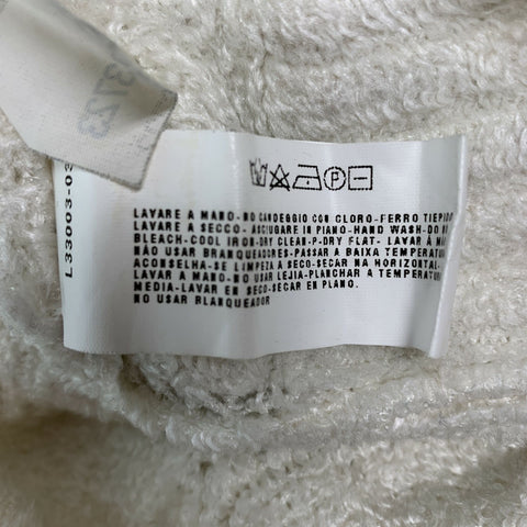 EMPORIO ARMANI Size XS Off White Viscose Blend Crew-Neck Sweater
