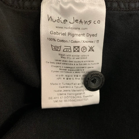 NUDIE JEANS Size L Black Cotton Long Sleeve Shirt