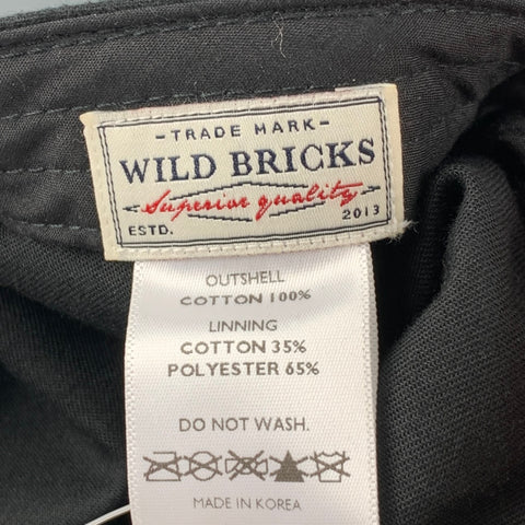 WILD BRICKS Black Cotton Hat