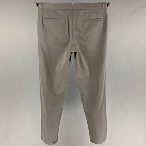 ORLEBAR BROWN Size 32 Grey Cotton Flat Front Casual Pants