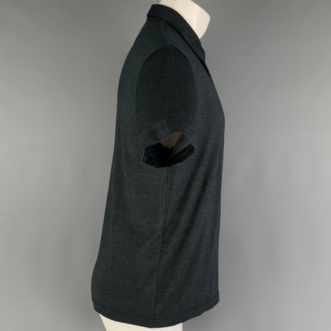 THEORY Size M Charcoal  Modal Blend Short Sleeve Polo