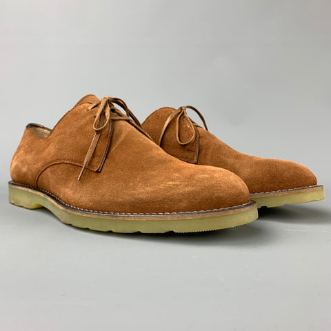 PS by PAUL SMITH Taille 8 Chaussures à lacets en daim beige avec semelle en caoutchouc