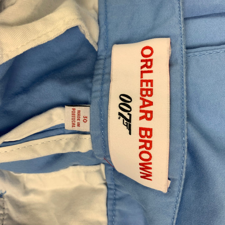 ORLEBAR BROWN x 007 Size 30 Blue Cotton Side Tabs Casual Pants