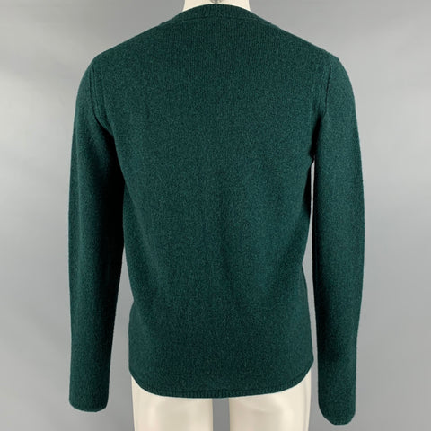 ROBERTO COLLINA Size 40 Green Knit Wool Blend V-Neck Cardigan