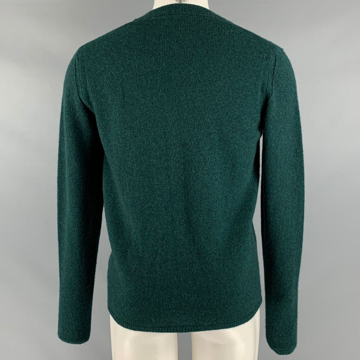 ROBERTO COLLINA Talla 40 Cárdigan con cuello en pico y mezcla de lana de punto verde