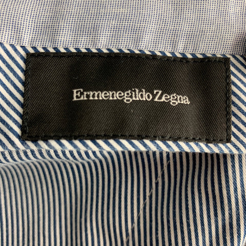 ERMENEGILDO ZEGNA Size 36 Navy Wool Flat Front Dress Pants