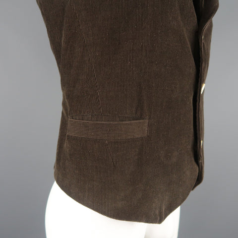 NUMBER (N)INE 40 Brown Corduroy Notch Lapel Vest