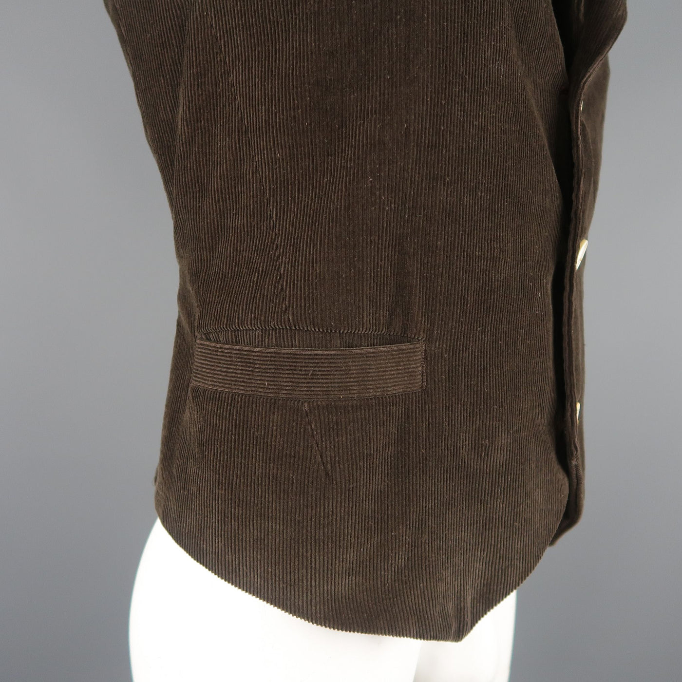 NUMBER (N)INE 40 Brown Corduroy Notch Lapel Vest
