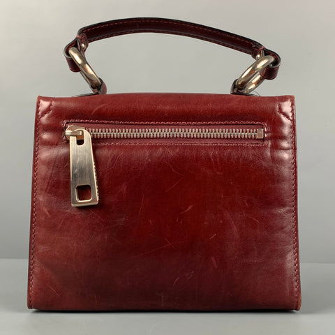 MARC JACOBS Burgundy Leather Satchel Handbag
