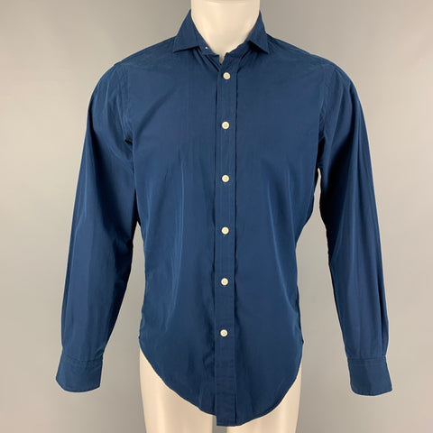 POLO by RALPH LAUREN Size S Navy Cotton Button Up Long Sleeve Shirt