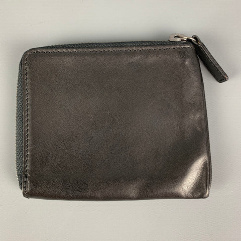 ANN DEMEULEMEESTER Black Embossed Leather Wallet