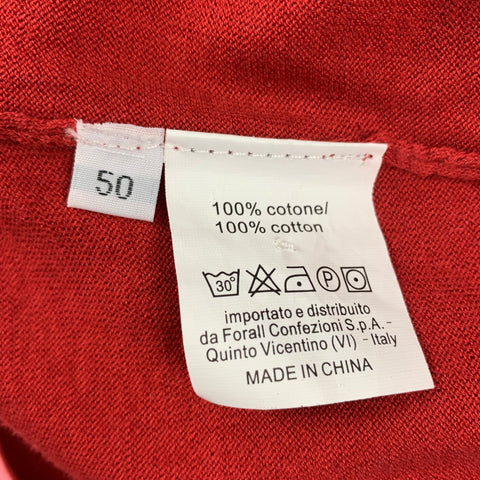 LAB by PAL ZILERI Size M Red Cotton Short Sleeve Polo