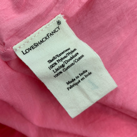 LOVESHACKFANCY Taille 4 Robe longue à volants en nylon rose ombré