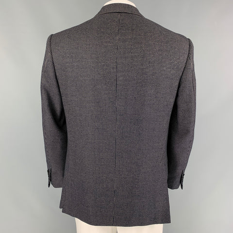 OXXFORD CLOTHES Size 42 Black White Dots Wool Notch Lapel Sport Coat