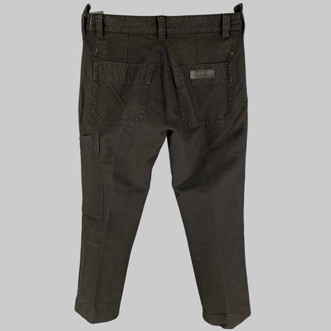 ROBERTO CAVALLI Size L Black Cotton Utility Casual Pants