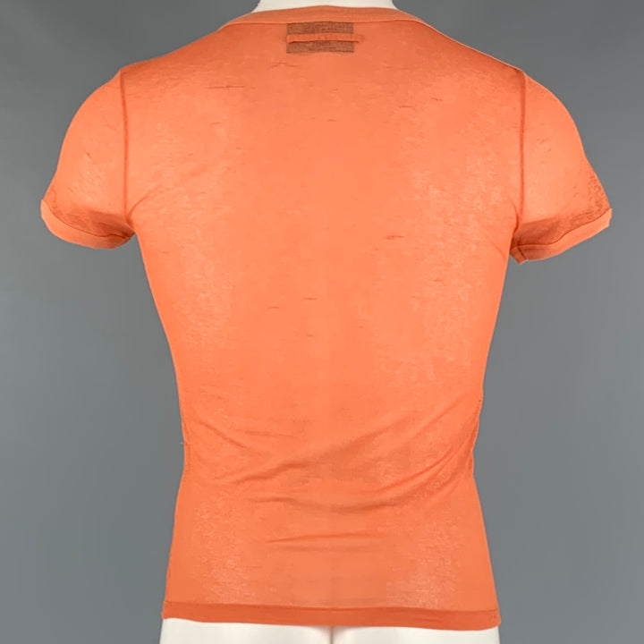 JEAN PAUL GAULTIER Size M Orange Polyester Short Sleeve T-shirt