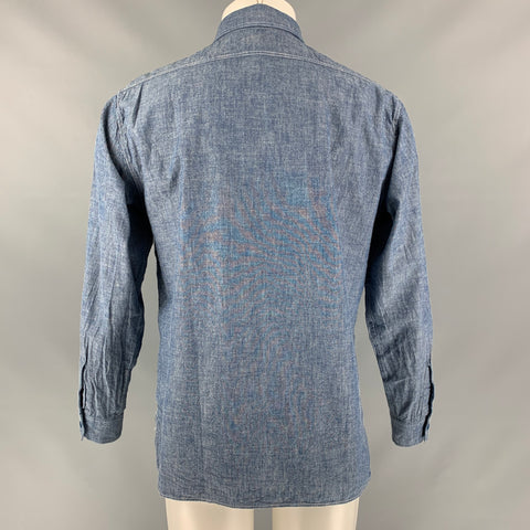 BUZZ RICKSON &amp; CO. INC. Taille M Chemise à manches longues en chambray uni bleu clair