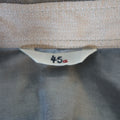 45rpm Size M Blue Gray & Tan Color Block Chambray Long Sleeve Shirt 45rpm