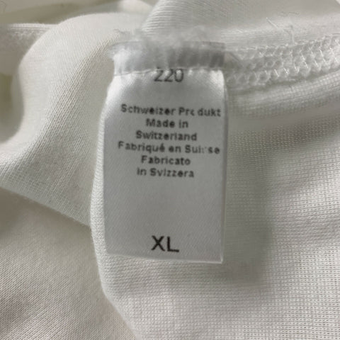 MARC JACOBS Size XL White Solid Cotton Short Sleeve T-shirt