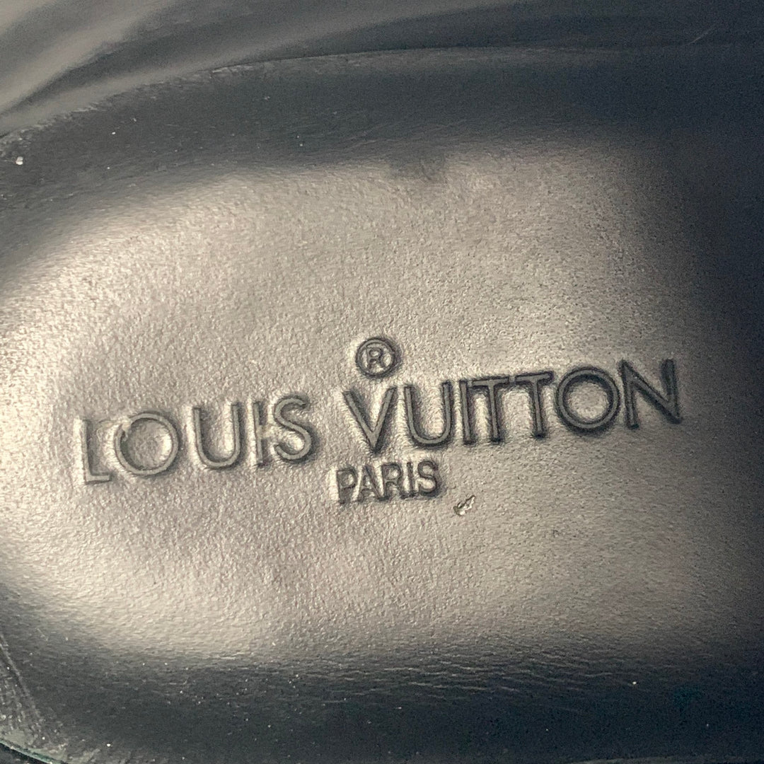 LOUIS VUITTON Size 11 Black Grey Damier Canvas High Top Sneakers