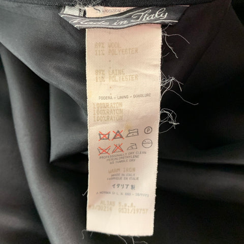 GIANNI VERSACE Chest Size 42 Black Wool Blend Tails Sport Coat