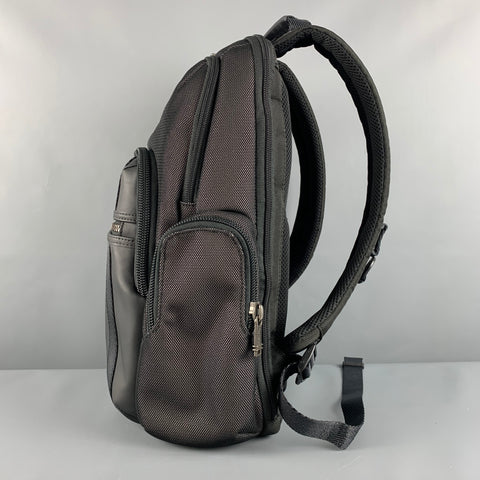 TUMI Black White Mixed Materials Mesh Backpack Bags