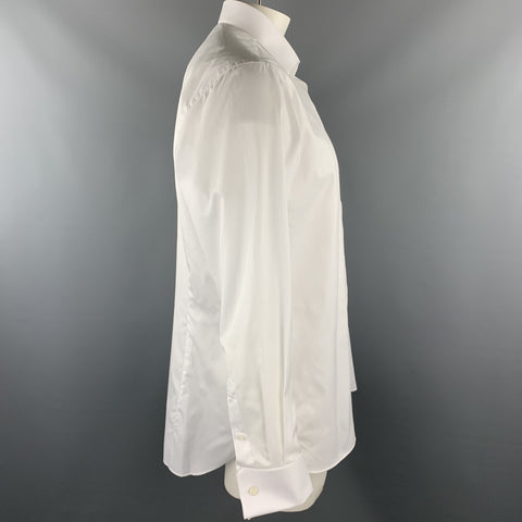 UMAN Size XL White Cotton French Cuff Long Sleeve Shirt