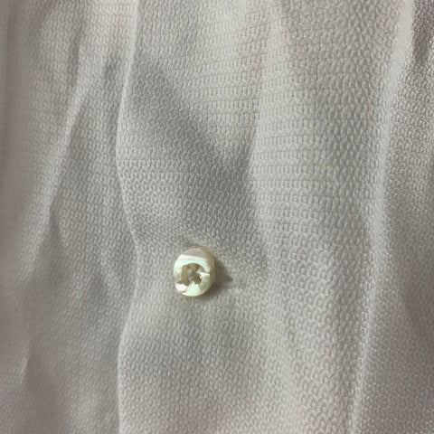 ERMENEGILDO ZEGNA Size L White Cotton Long Sleeve Shirt