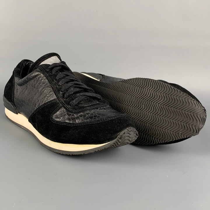 OUR LEGACY Size 11 Black Leather Sneakers
