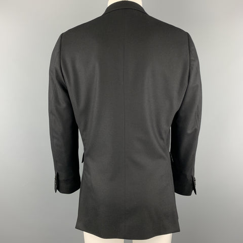PAUL SMITH Size 40 Black Wool / Cashmere Peak Lapel Sport Coat