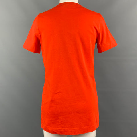 LOVE MOSCHINO Size 2 Red & White Cotton Cut Out T-Shirt