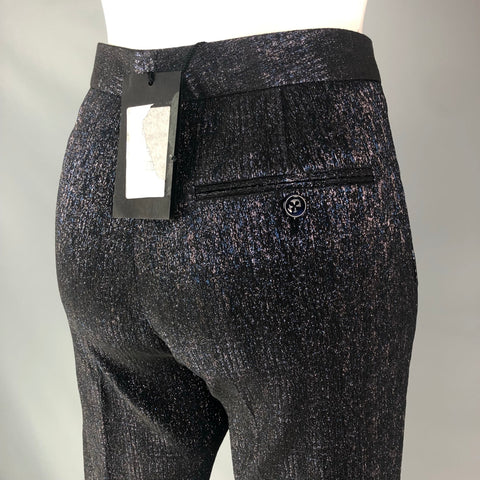 PAUL SMITH Size 4 Black Silver Polyester Dress Pants
