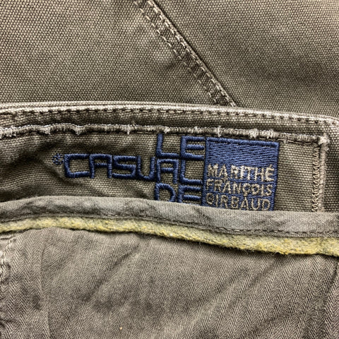 MARITHE+FRANCOIS GIRBAUD Size 33 Olive Cotton Asymmetrical Casual Pants
