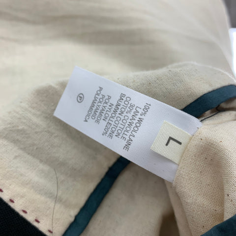 PAUL SMITH Size L Black Wool Double Breasted Coat