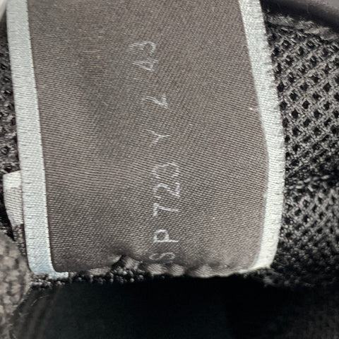 VALENTINO Talla 10 Zapatillas con cordones de cuero de camuflaje negro y plateado