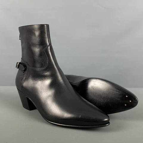 CELINE Size 8 Black Back Zip Boots