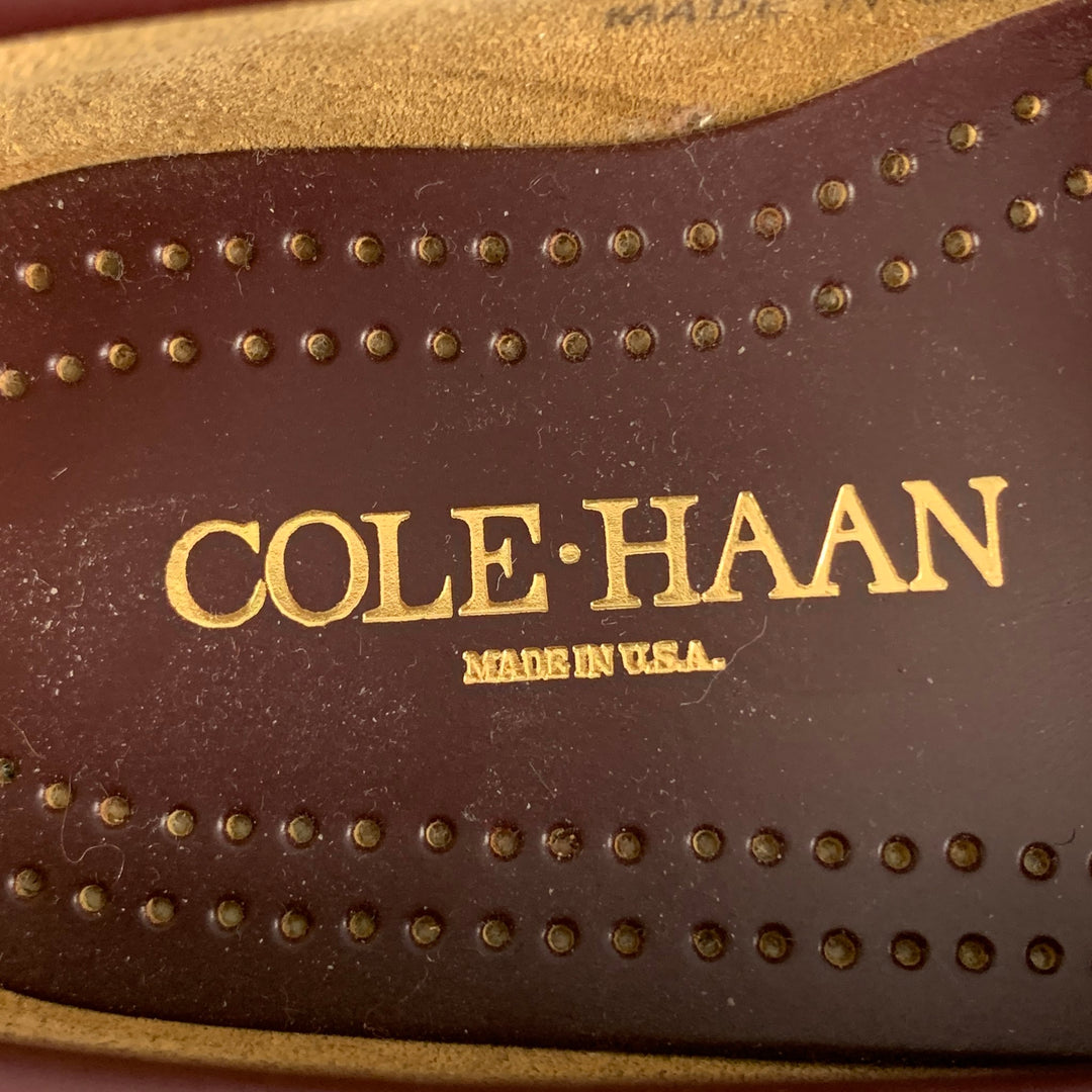 COLE HAAN Size 5.5 Burgundy Leather Loafer Flats