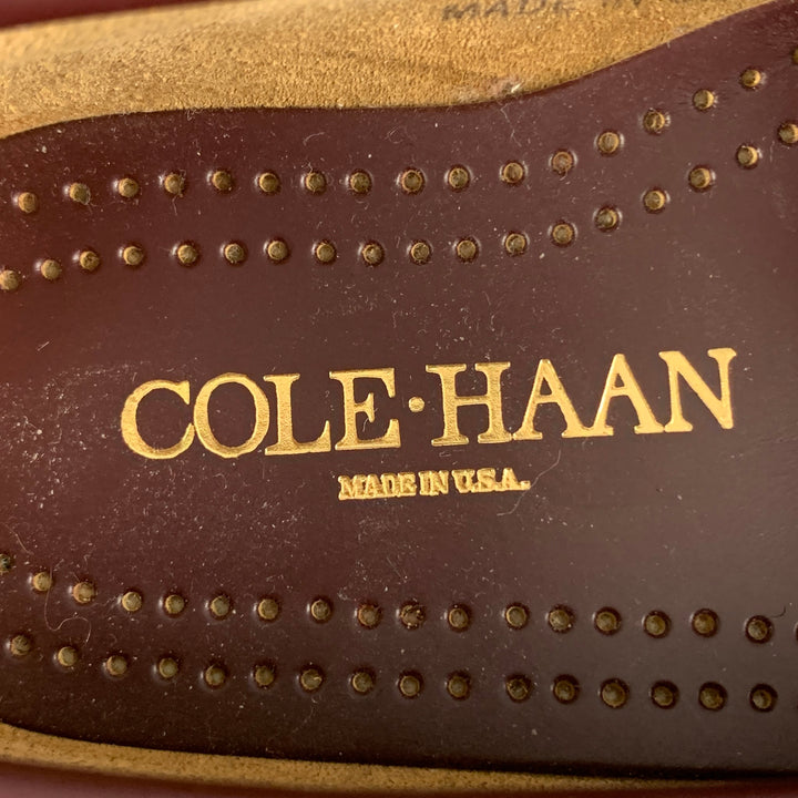 COLE HAAN Size 5.5 Burgundy Leather Loafer Flats
