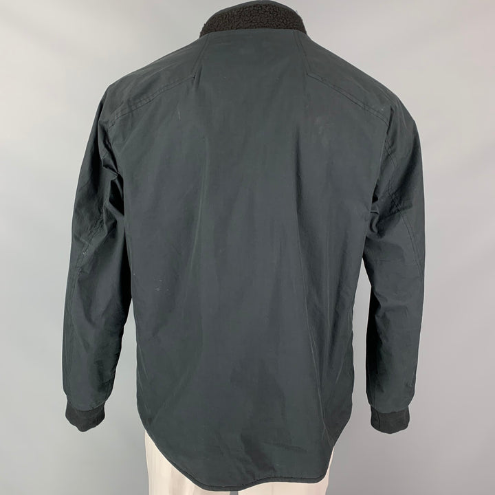 RAG & BONE Size XL Black & Orange Cotton / Nylon Reversible Bomber Jacket